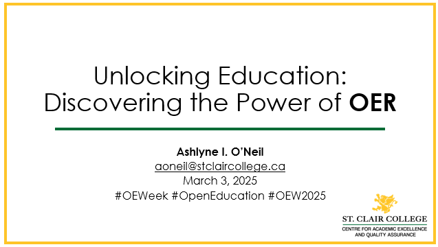 title slide for presentation on unlocking education